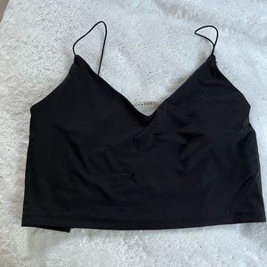Garage Black Open Back Crop Top
